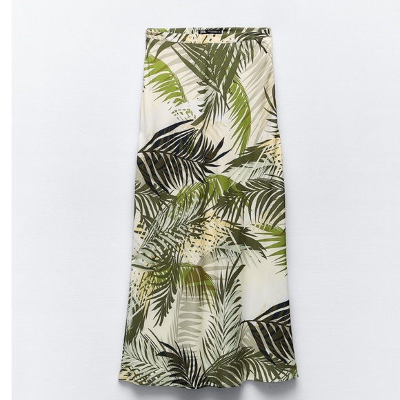 ZARA TROPICAL PRINT MIDI SKIRT - Picture 6 of 8